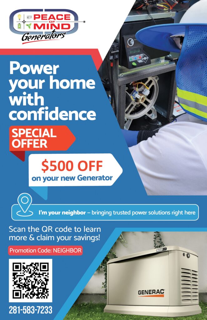 $500 OFF Generator Installation
